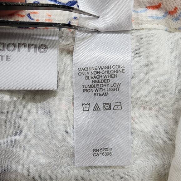 Vintage 90s Liz Claiborne Skirt Size 10 PETITE Linen A-Line Bow Office Preppy - Picture 5 of 9